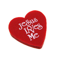 Jesus loves me eraser