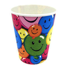 smiley face birthday party cup