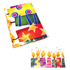 happy birthday candle tablecover