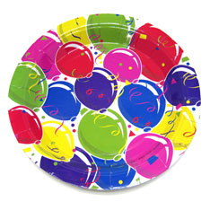 birthday party balloon plates
