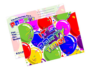 balloon party invite