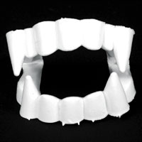 white plastic teeth