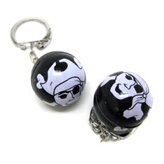 pirate globe keychain