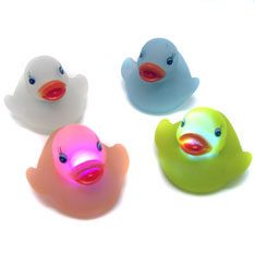 flashing rubber ducks