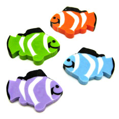 clown fish erasers