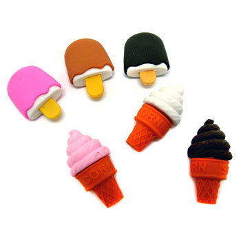 ice cream erasers