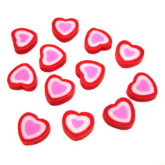 heart erasers