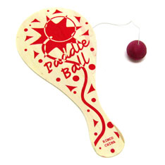 wood paddle ball